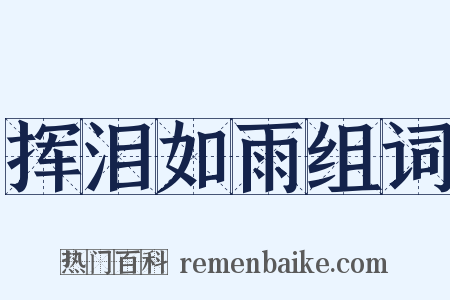 挥泪如雨组词是什么意思的图片